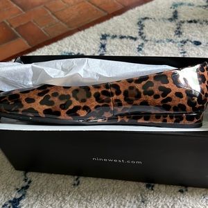 Patent leopard print pointy flats - perfect for returning to the office!